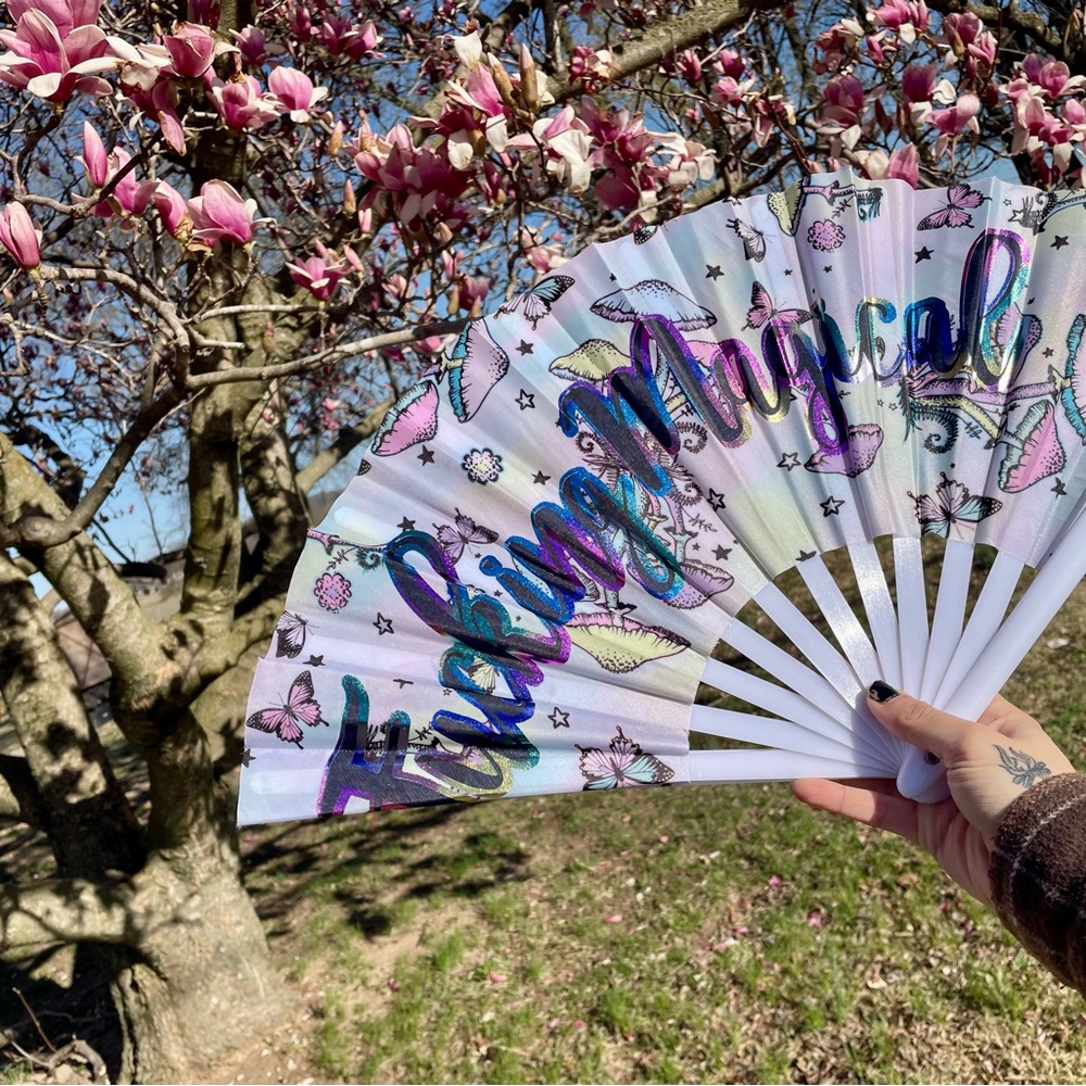 Magic Mushroom Hand Fan